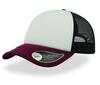 Trucker cap white/black/burgundy volwassen pet
