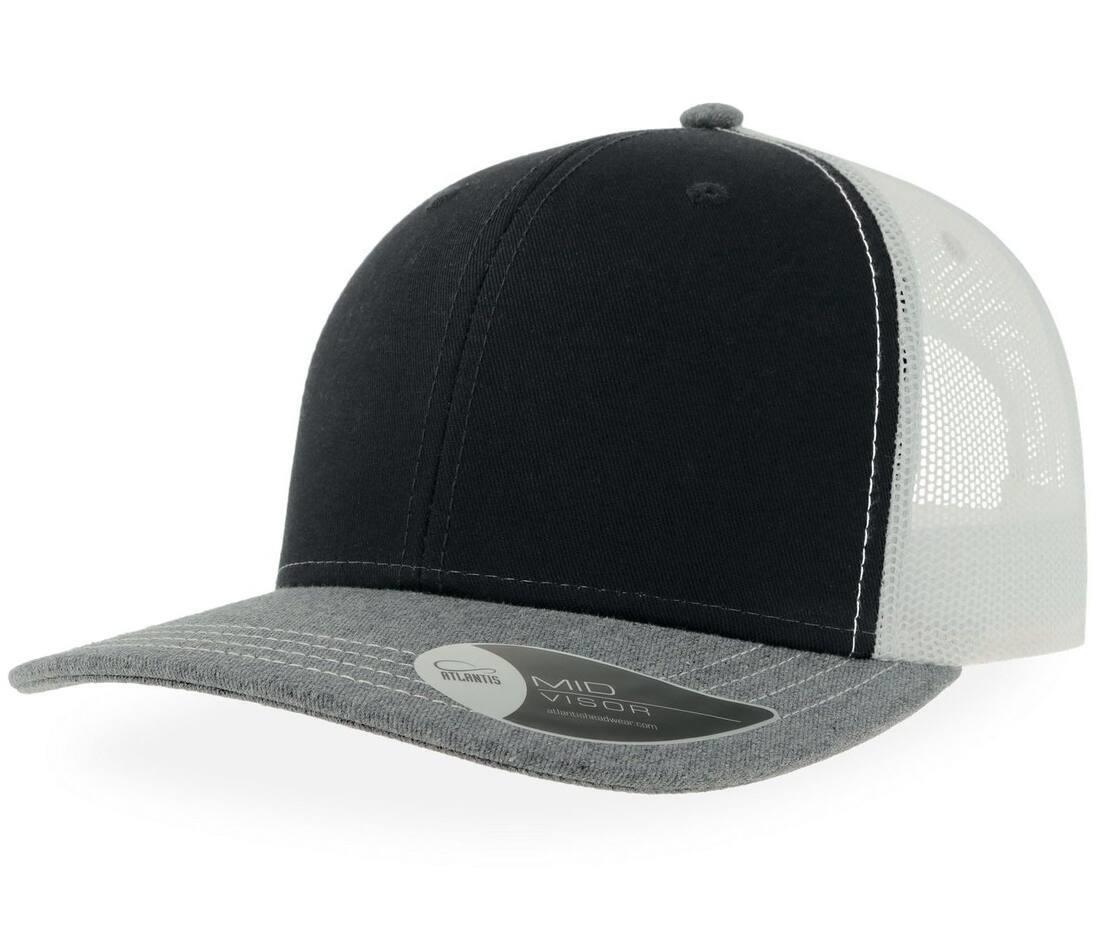 trucker pet volwassen black / grey melange / white snap back