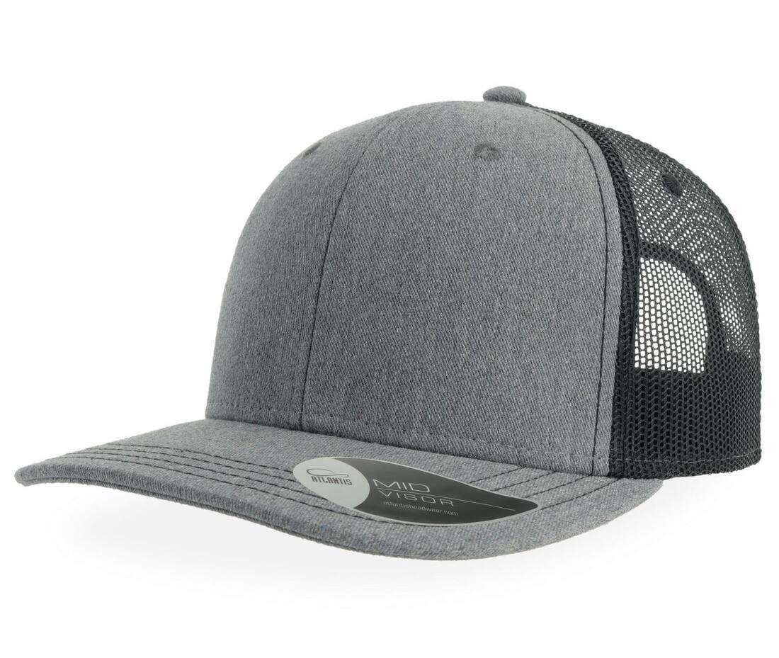 trucker pet volwassen grey melange / black snap back