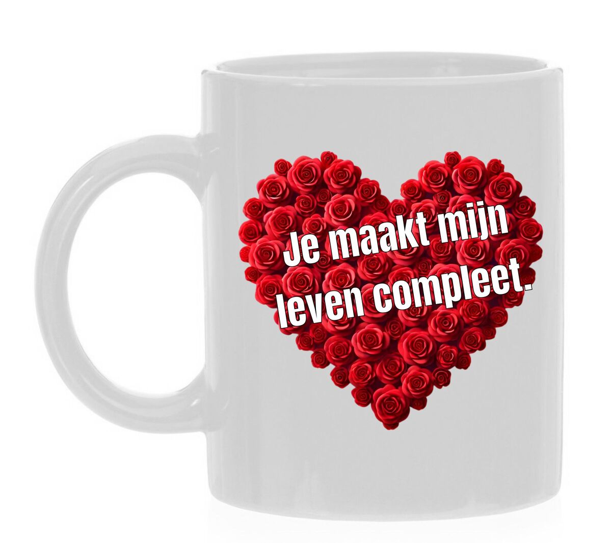 Valentijn koffiemok Je maakt mijn leven compleet