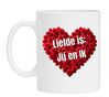 Valentijn koffiemok liefde is jij en ik
