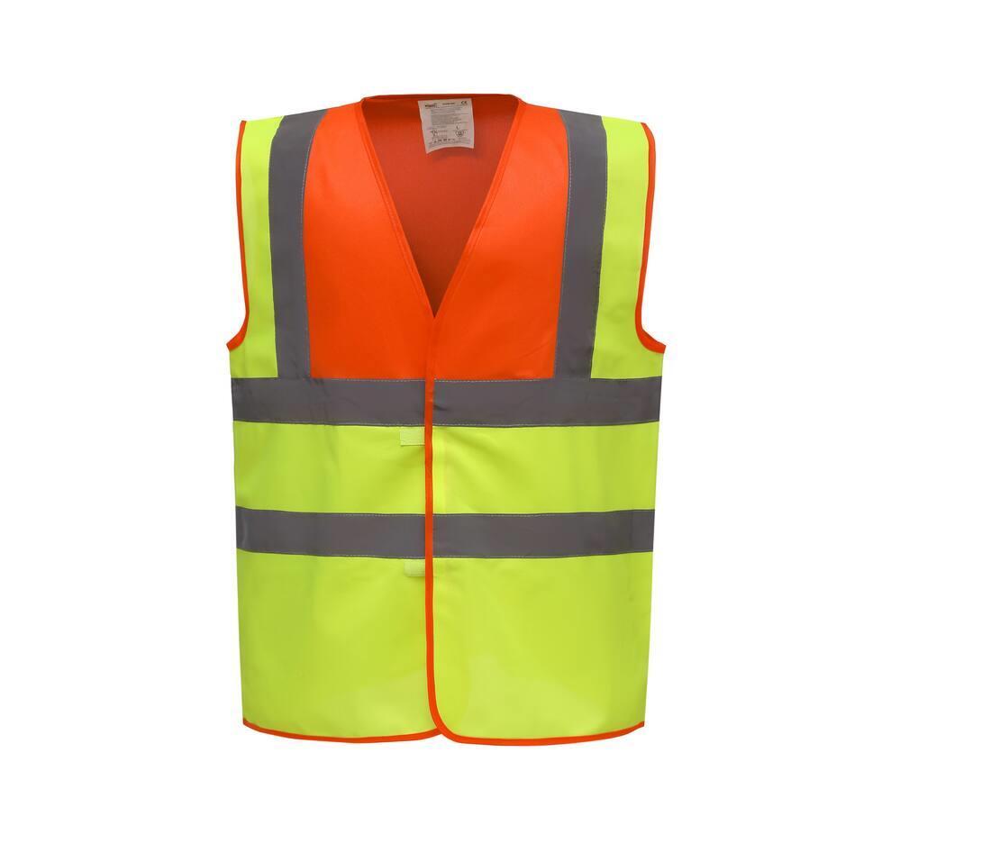 Veiligheidshesje hi vis orange/hi vis yellow voor optimale Zichtbaarheid en Veiligheid