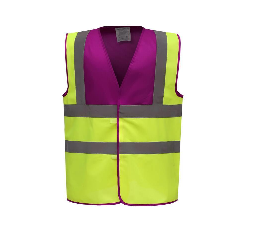 Veiligheidshesje raspberry/hi vis yellow voor optimale Zichtbaarheid en Veiligheid