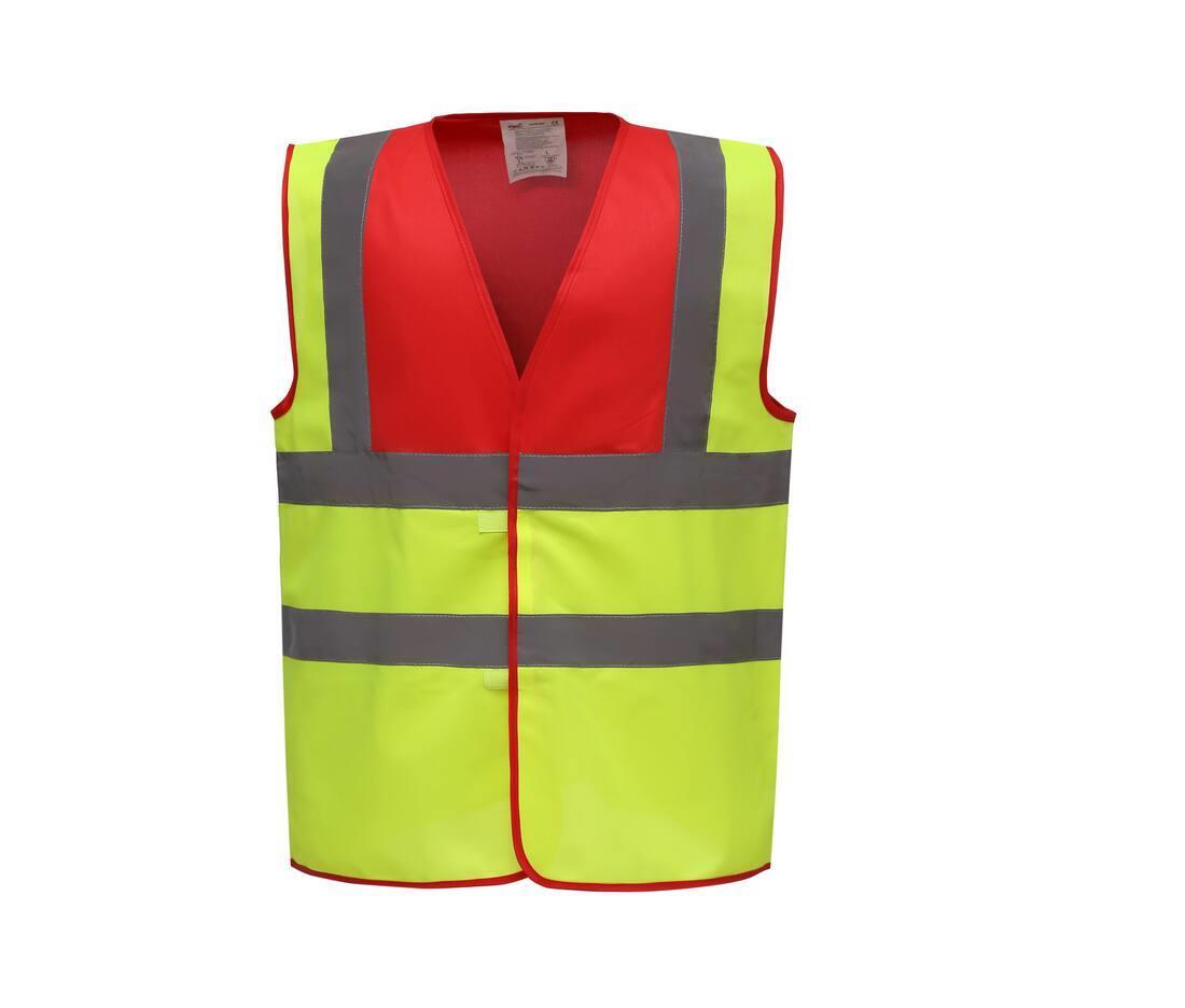 Veiligheidshesje red/hi vis yellow voor optimale Zichtbaarheid en Veiligheid