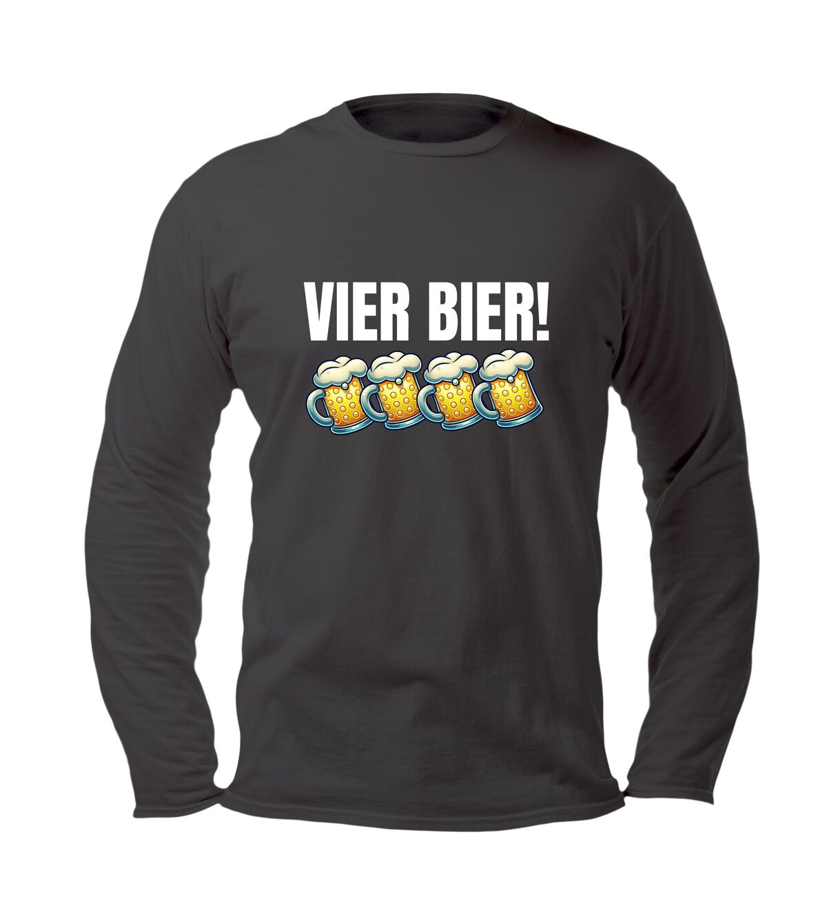 Vier bier T-shirt lange mouw Het T-shirt voor Carnaval