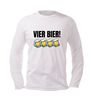 foto 4 Vier bier T-shirt lange mouw Het T-shirt voor Carnaval
