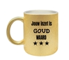 foto 1 Gouden glitter mok jouw inzet is goud waard