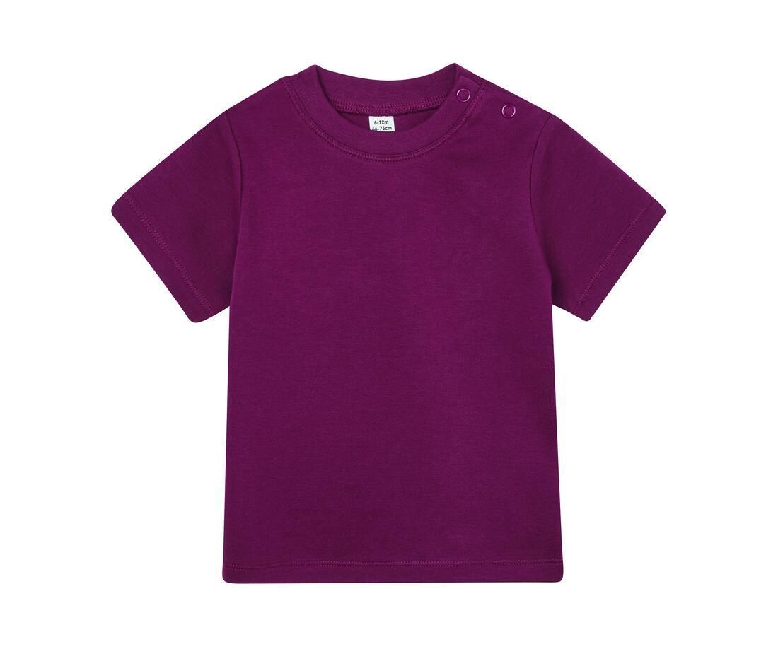 T-shirt voor baby bordeaux personaliseren bedrukbaar