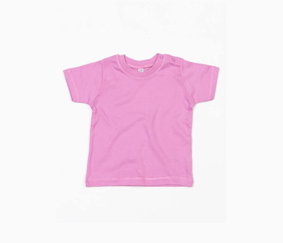 T-shirt voor baby bubble gum pink personaliseren bedrukbaar duurzaam