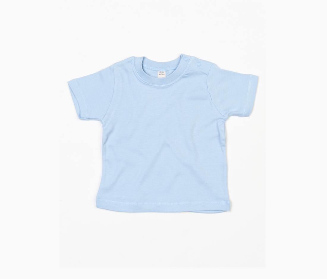 T-shirt voor baby dusty blue personaliseren bedrukbaar duurzaam