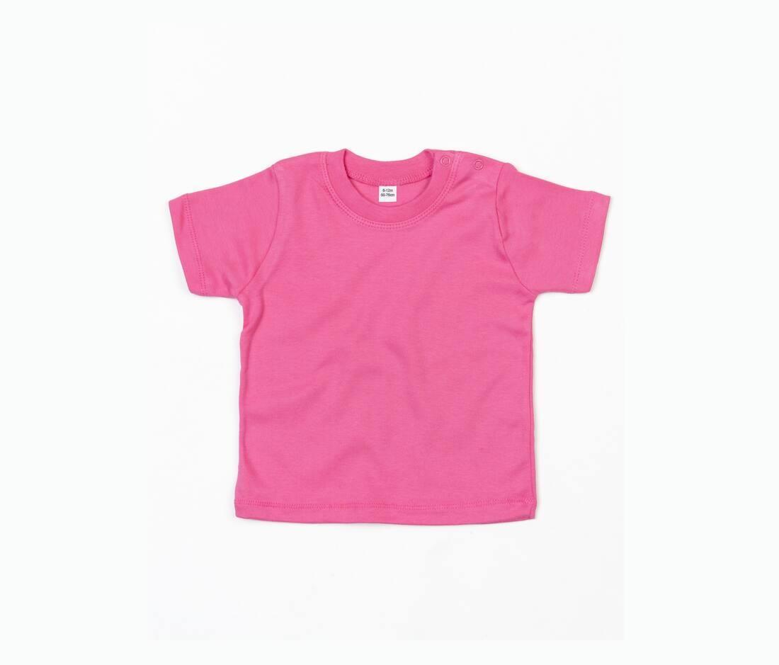 T-shirt voor baby fuchsia personaliseren bedrukbaar duurzaam