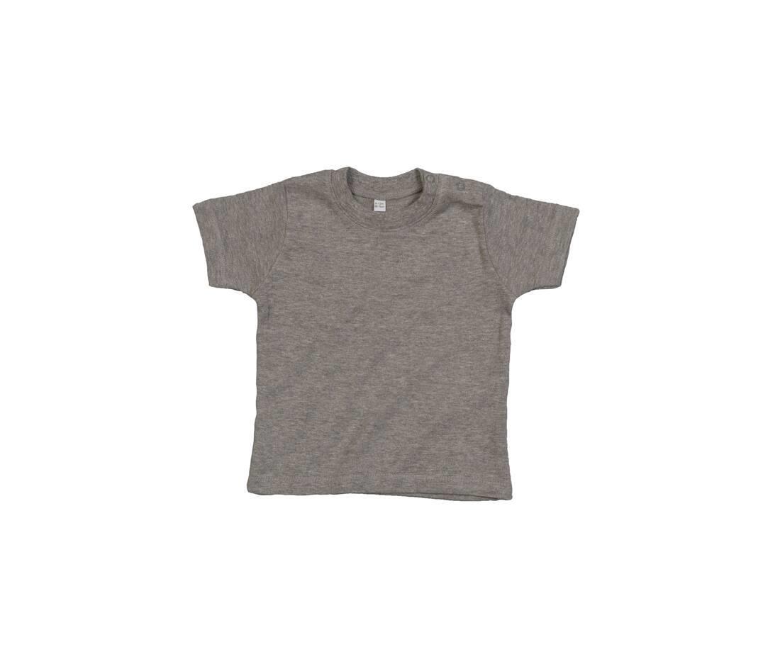 T-shirt voor baby heather grey melange personaliseren bedrukbaar duurzaam