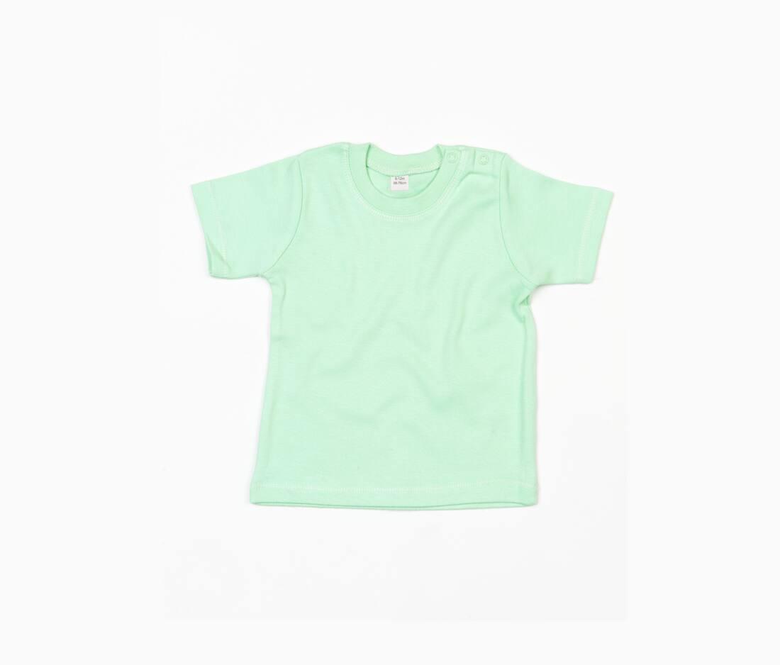 T-shirt voor baby mint personaliseren bedrukbaar duurzaam