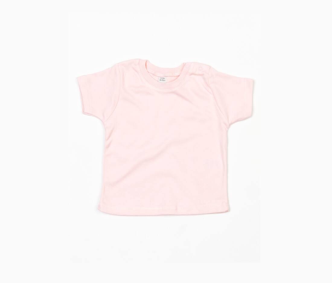 T-shirt voor baby powder pink personaliseren bedrukbaar duurzaam
