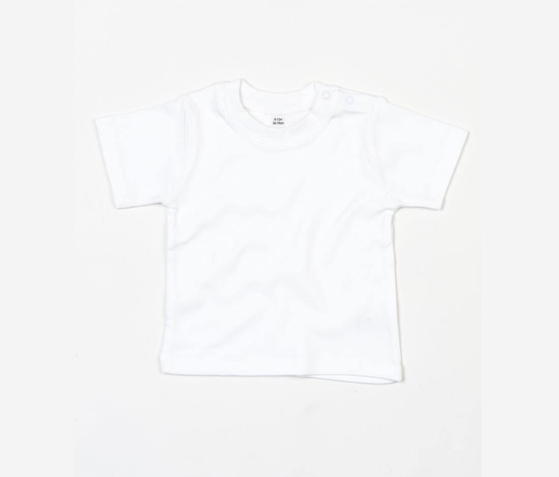 T-shirt voor baby wit personaliseren bedrukbaar duurzaam