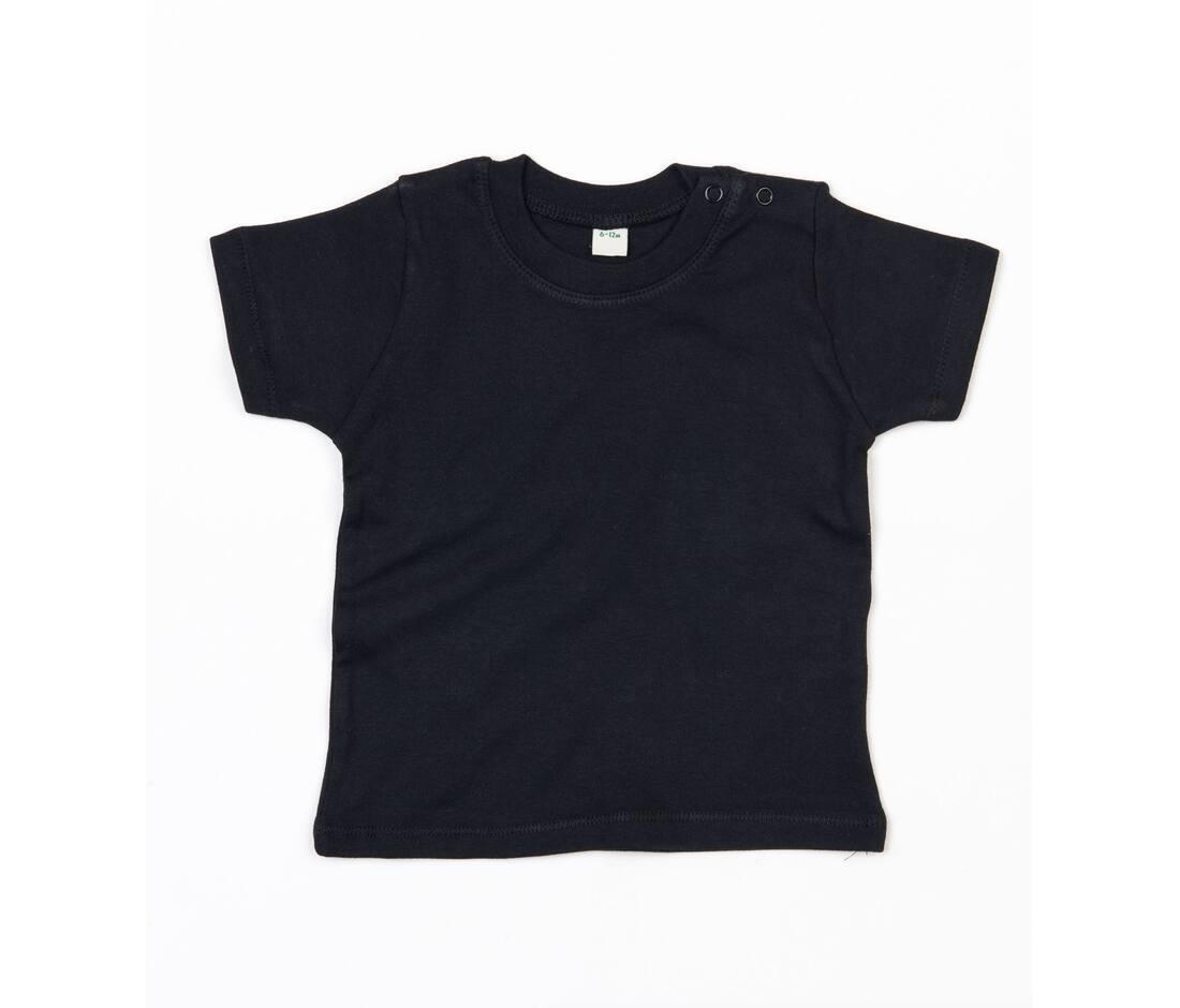 T-shirt voor baby zwart personaliseren bedrukbaar duurzaam