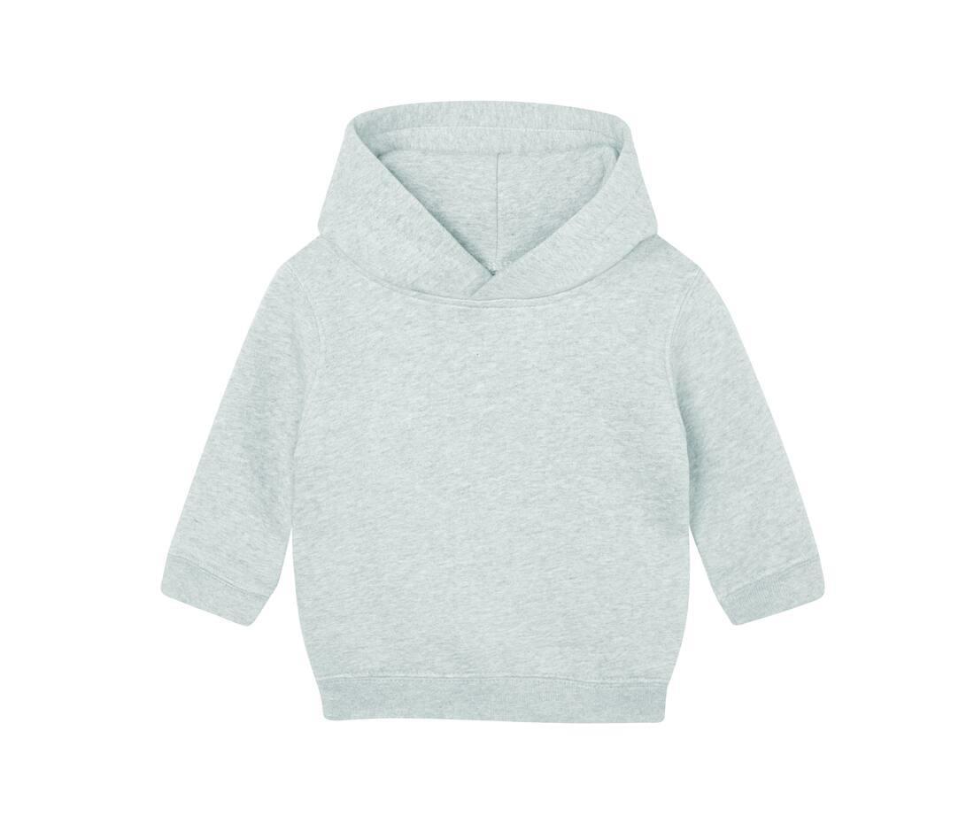 baby hoodie heather grey melange personaliseren bedrukken