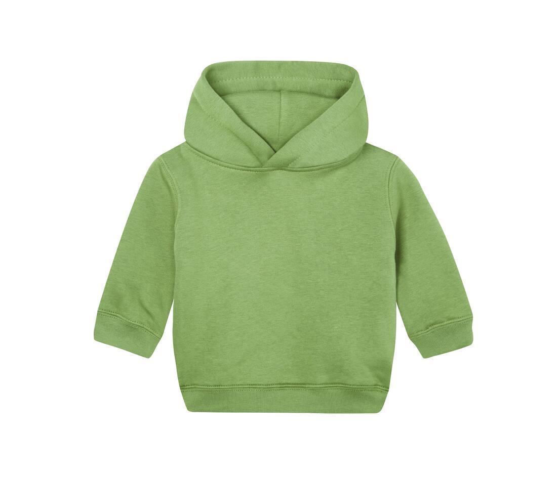 baby hoodie soft olive personaliseren bedrukken