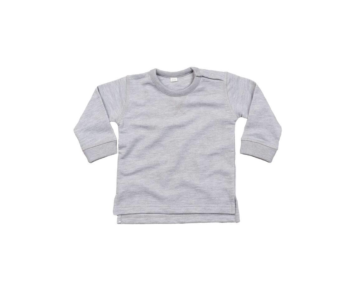 baby sweater heather grey melange te personaliseren