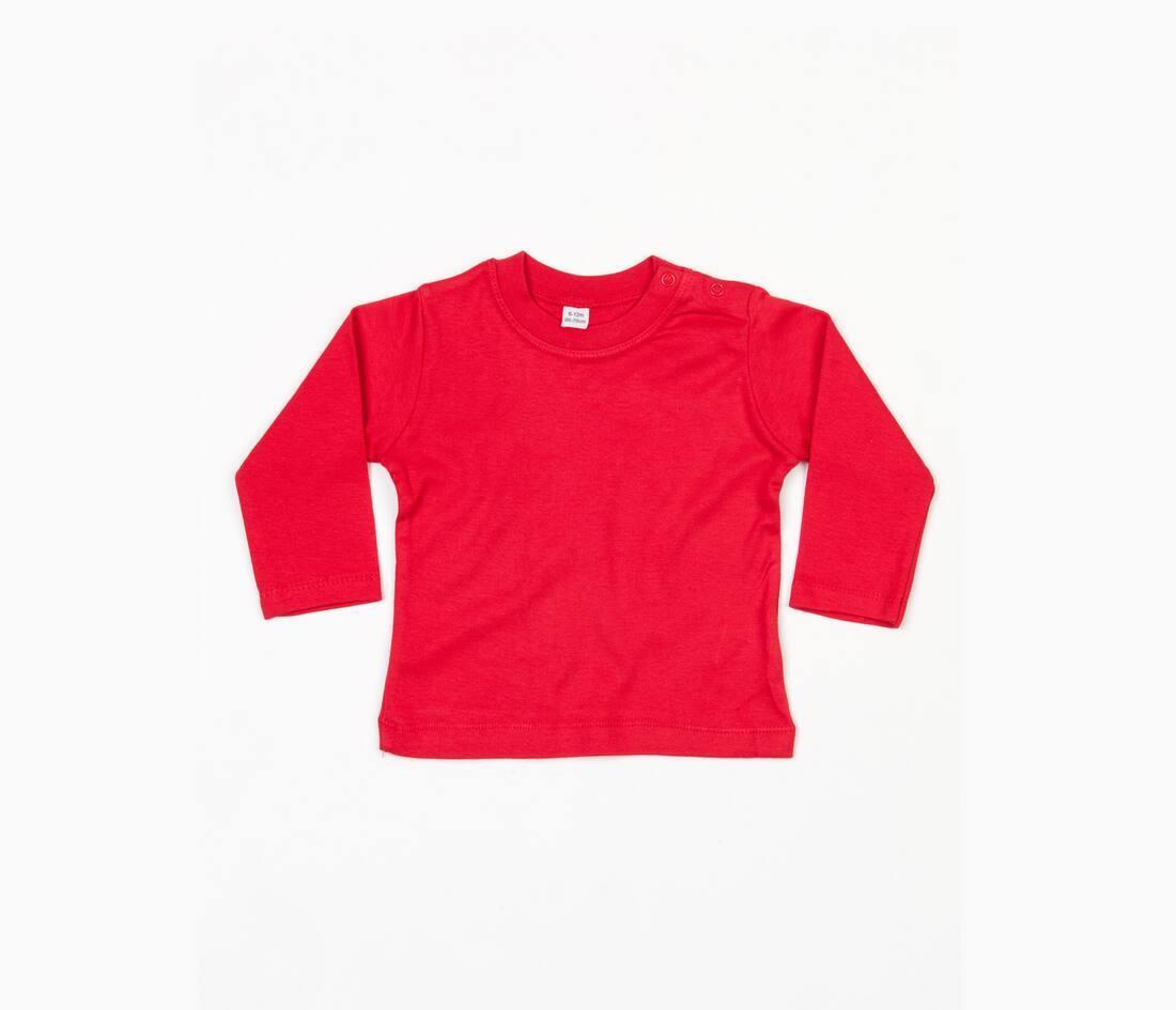 Baby T-shirt rood personaliseer bedrukken lange mouw