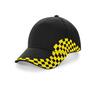 Cap Grand prix black / yellow pet voor auto race liefhebbers autoracesport