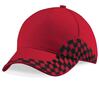 Cap Grand prix classic red/damier black pet voor auto race liefhebbers autoracesport