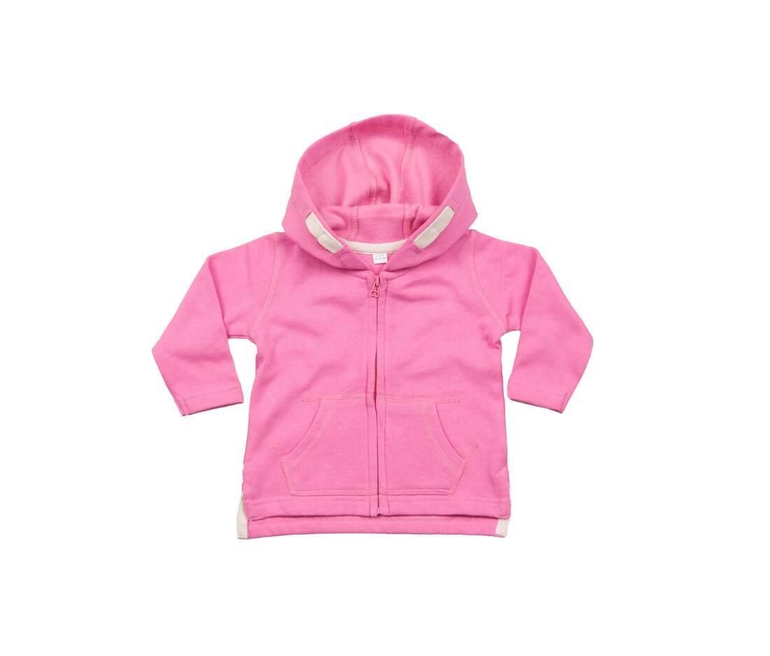 hoodie bubble gum pink voor baby's bubble gum pink personaliseren bedrukken