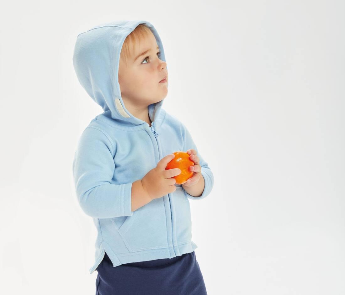 hoodie dusty blue voor baby's dusty blue personaliseren bedrukken