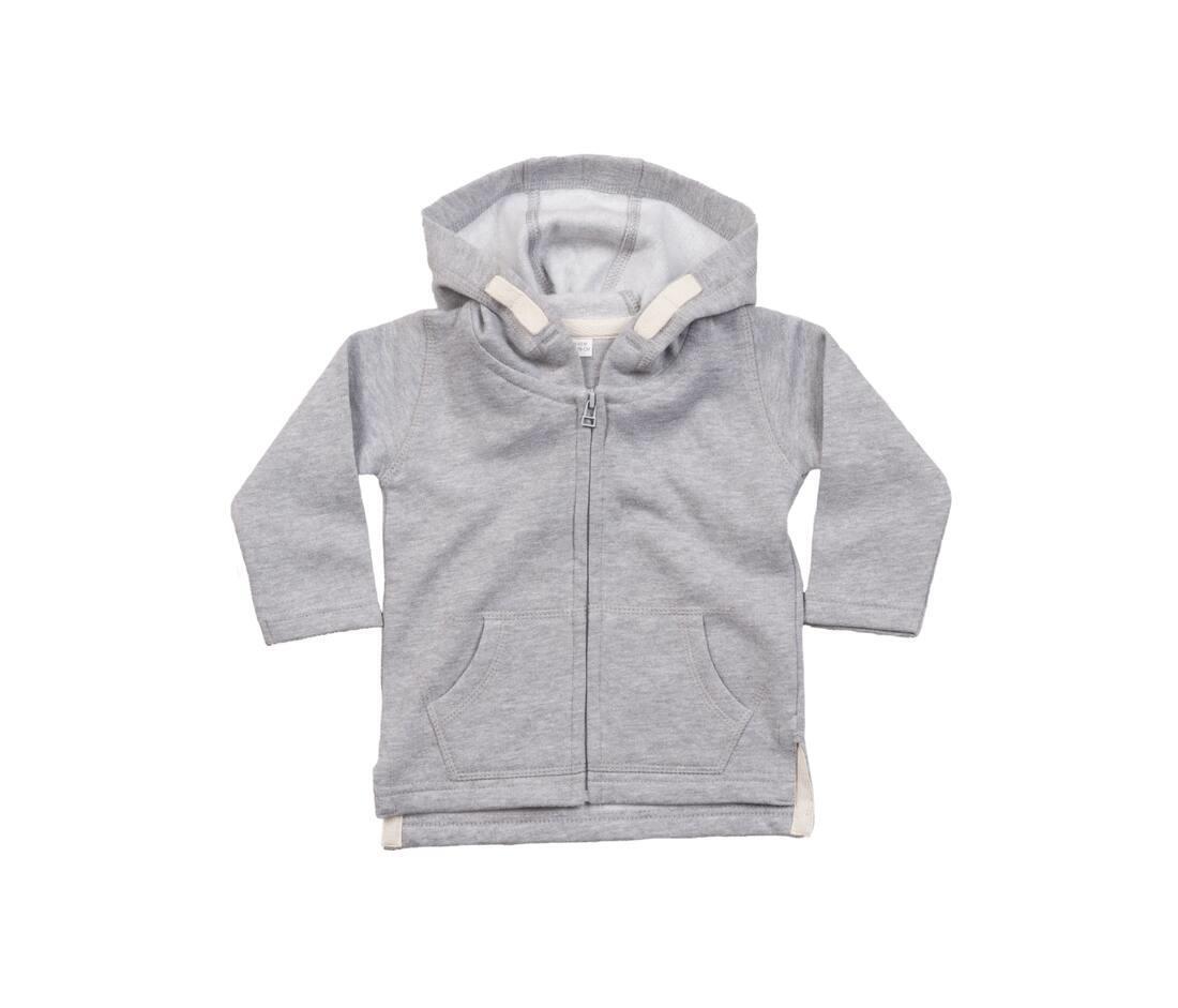 hoodie heather grey melange voor baby's heather grey melange personaliseren bedrukken