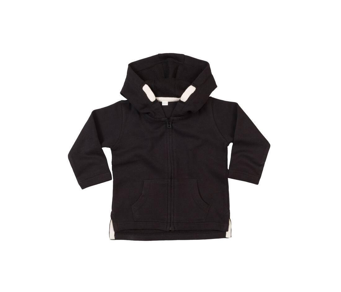 hoodie zwart voor baby's zwart personaliseren bedrukken