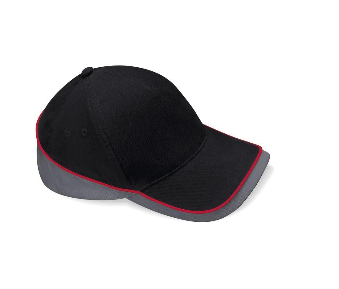 Pet black/graphite grey/classic red volwassen hedendaagse look TEAMWEAR