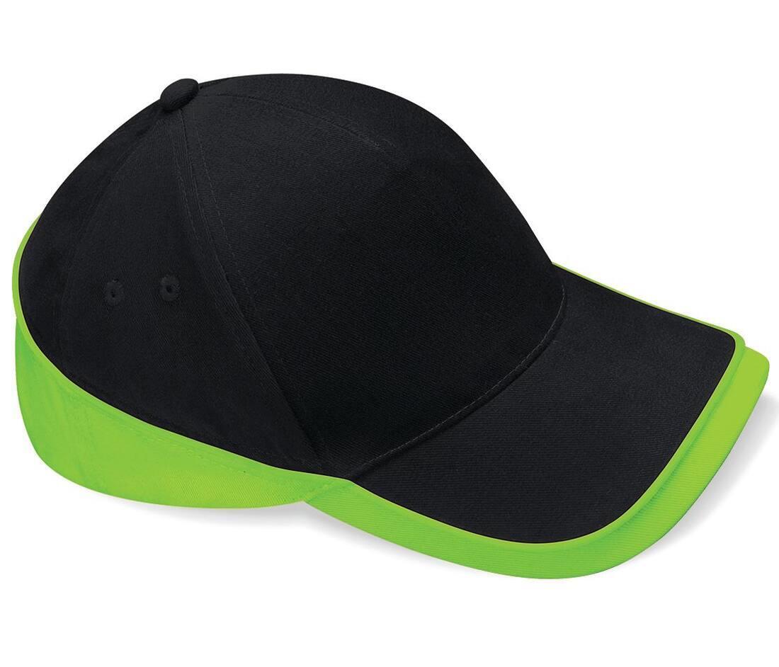 Pet black/lime volwassen hedendaagse look TEAMWEAR