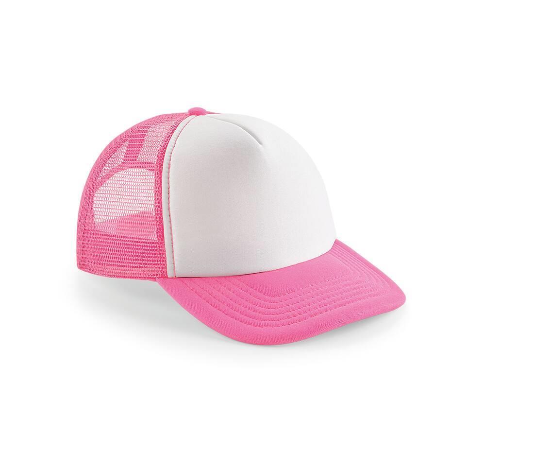 Pet fluorescent pink/white volwassen vintage trucker pet retro