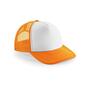 Pet orange/white volwassen vintage trucker pet retro
