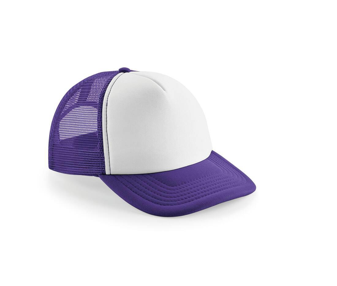 Pet purple/white volwassen vintage trucker pet retro