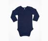 Romper marine blauw lange mouw bedrukbaar