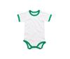 Romper white / kelly green duurzaam bedrukbaar te personaliseren