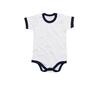 Romper white / nautical navy duurzaam bedrukbaar te personaliseren