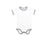 Romper wit met grijs melange bedrukbaar te personaliseren
