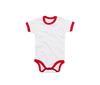 Romper wit met rood bedrukbaar te personaliseren