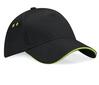 Sandwich cap pet black/lime volwassen