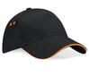 Sandwich cap pet black/orange volwassen