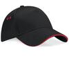 Sandwich cap pet black/red volwassen