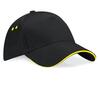 Sandwich cap pet black/yellow volwassen