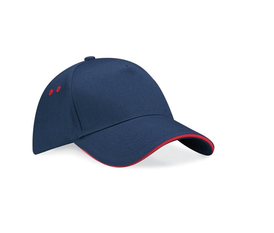 Sandwich cap pet french navy/classic red volwassen