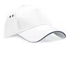 Sandwich cap pet white/navy volwassen