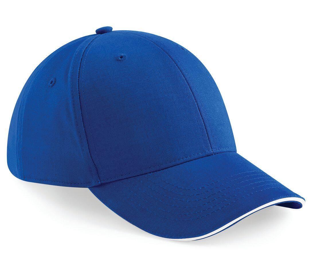 Solide cap pet bright royal/white volwassen met ventilatiegaatjes