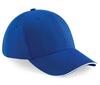 Solide cap pet bright royal/white volwassen met ventilatiegaatjes