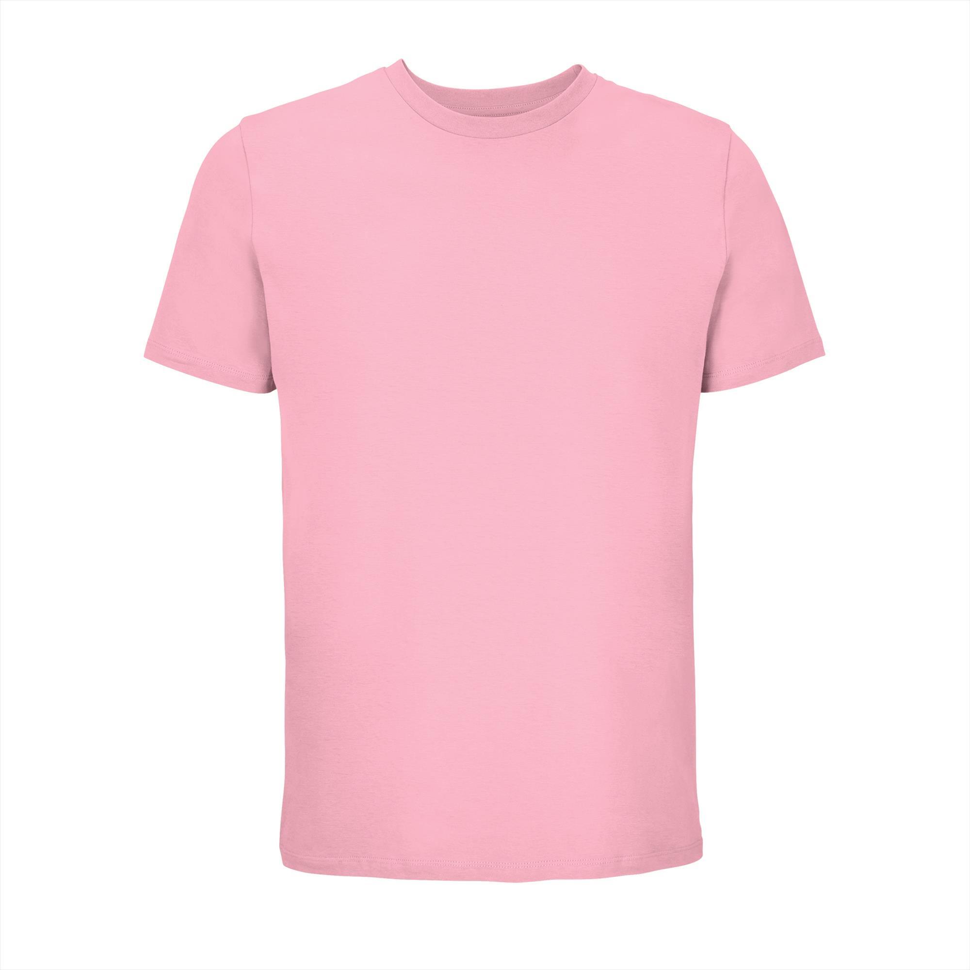 T-shirt heren 100% Organic T-shirt candy roze perfect voor personalisatie bedrukking.