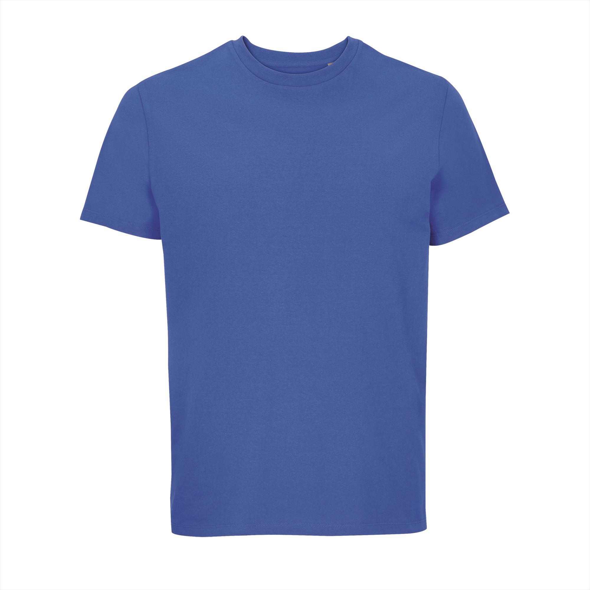 T-shirt heren 100% Organic T-shirt royal blauw perfect voor personalisatie bedrukking.